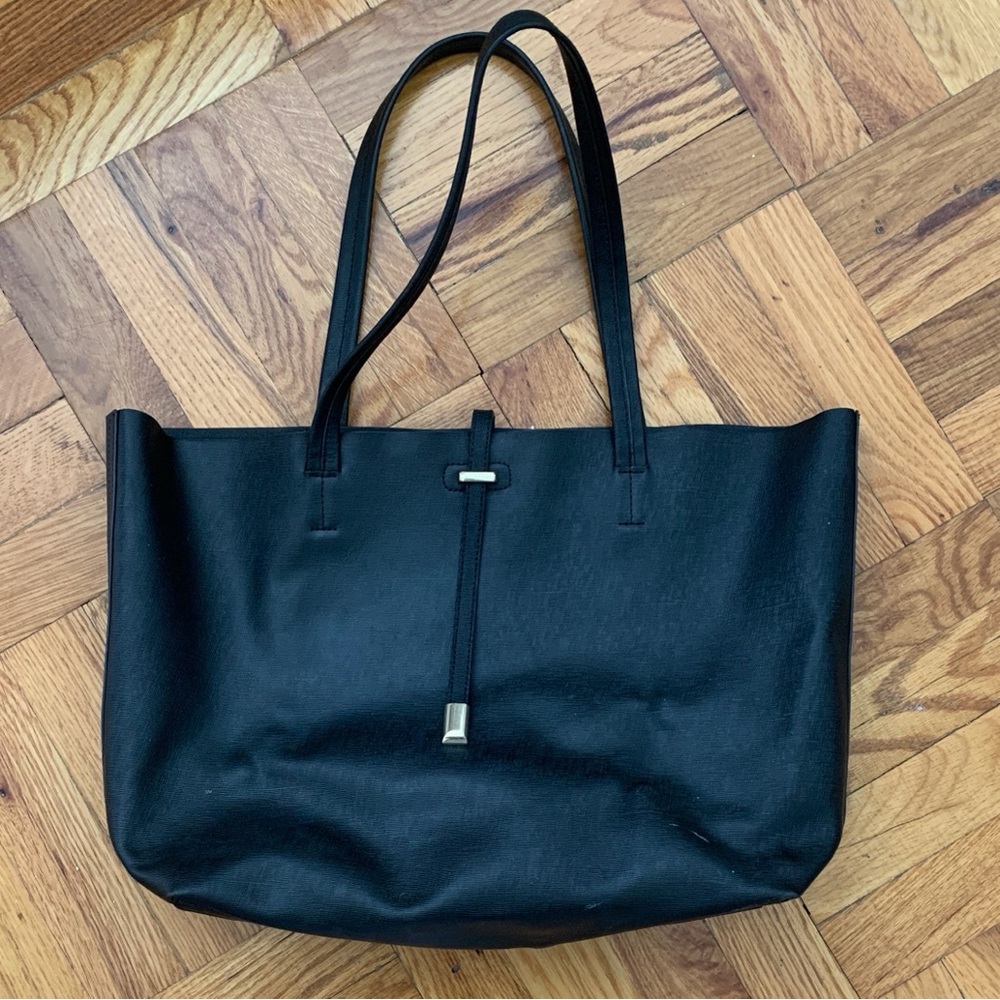 Vince Camuto Black Leather Tote